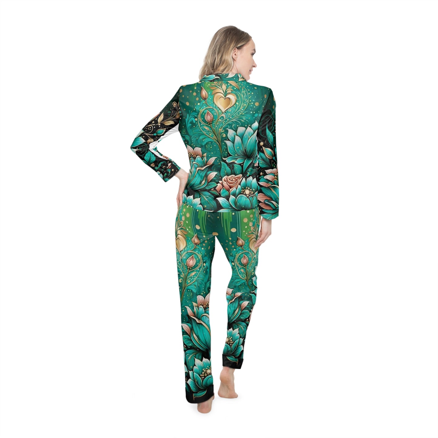 Universal Garden Women's Satin Pajamas (AOP)