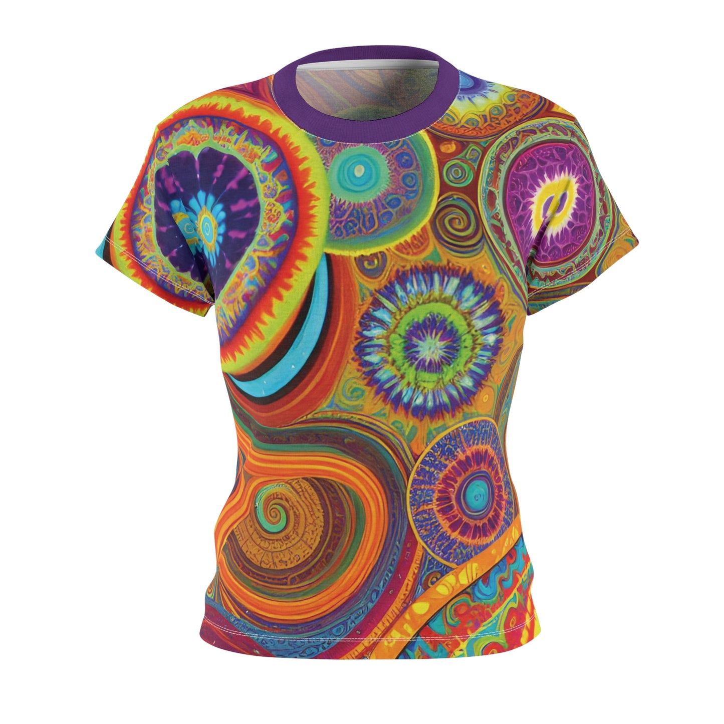 Prismatic Bloom Women's Cut & Sew Tee (AOP)