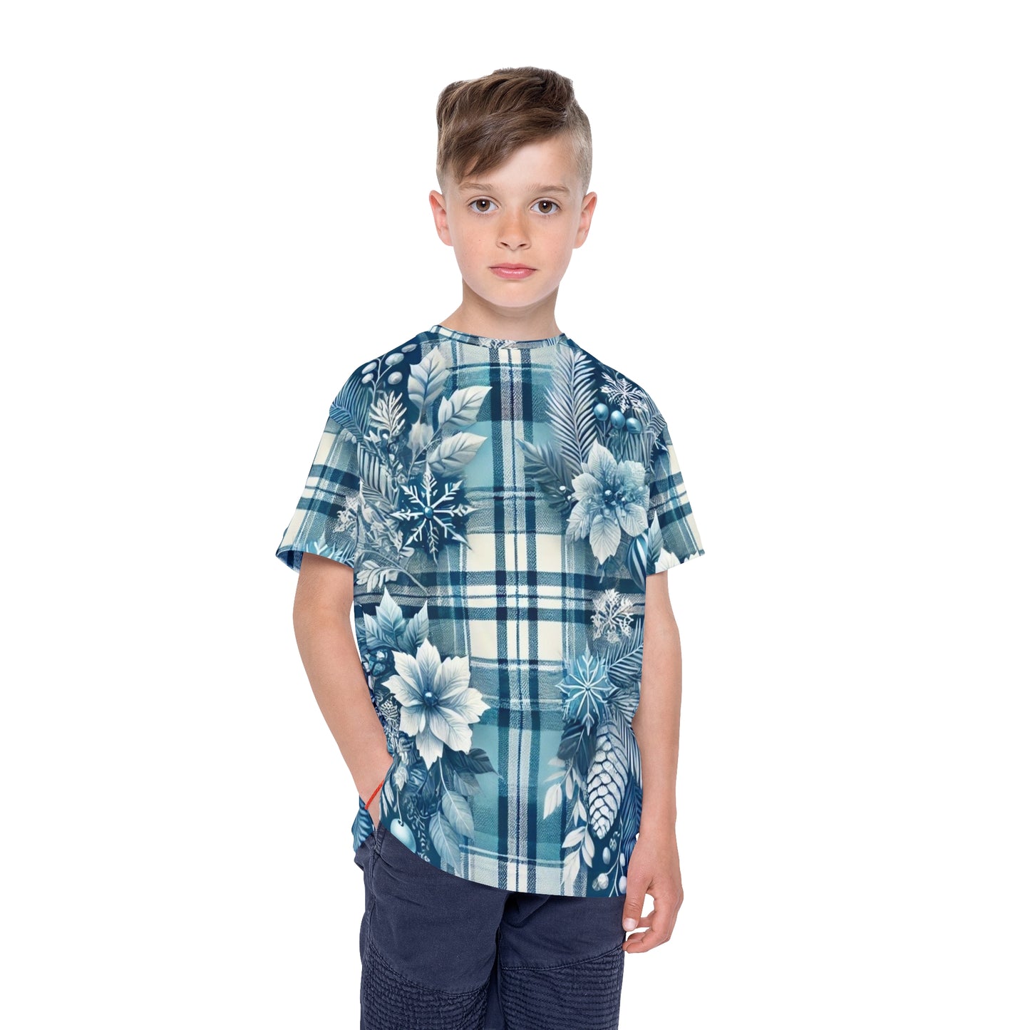 Polar Plaid Kids Sports Jersey (AOP)