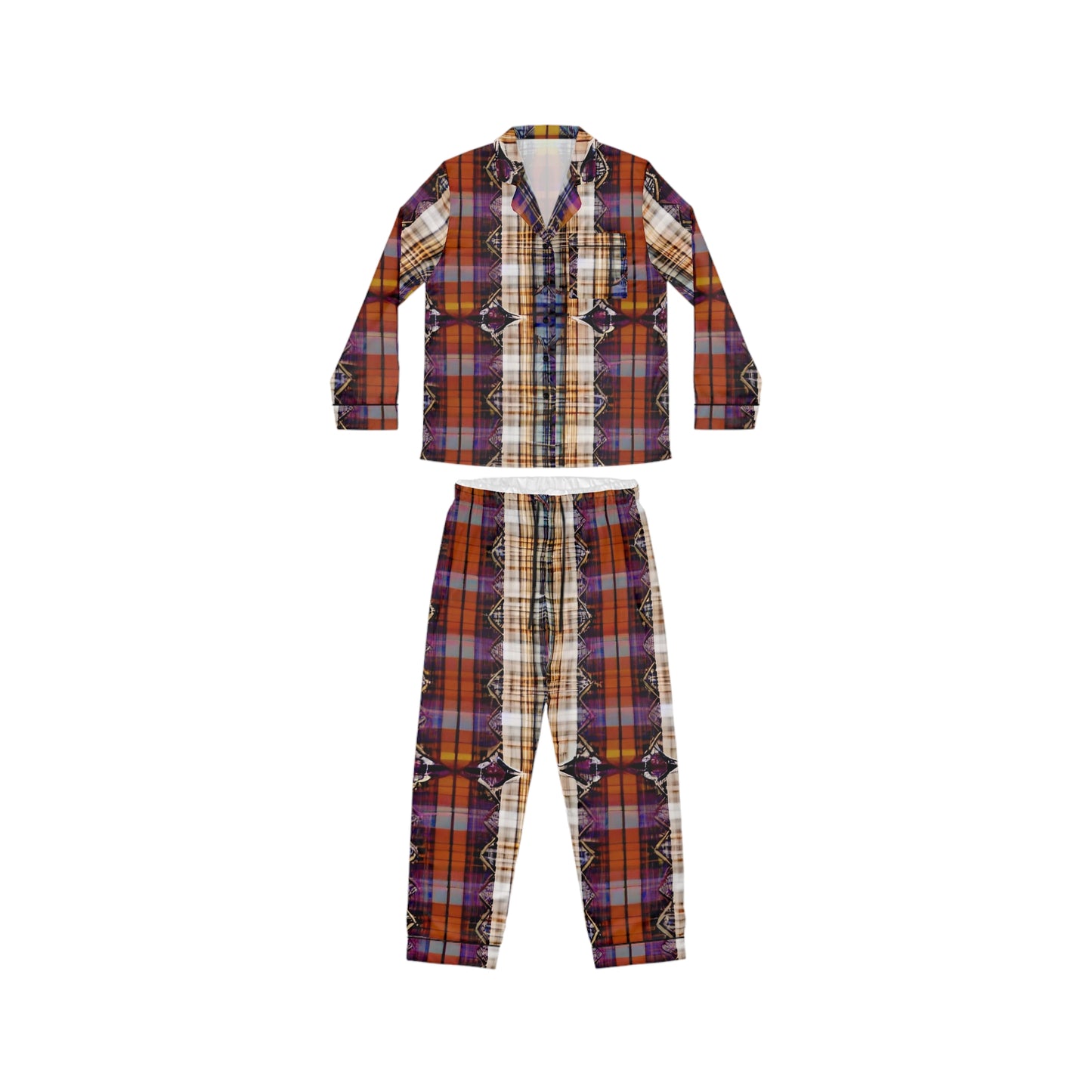 Highland Plaid Women's Satin Pajamas (AOP)