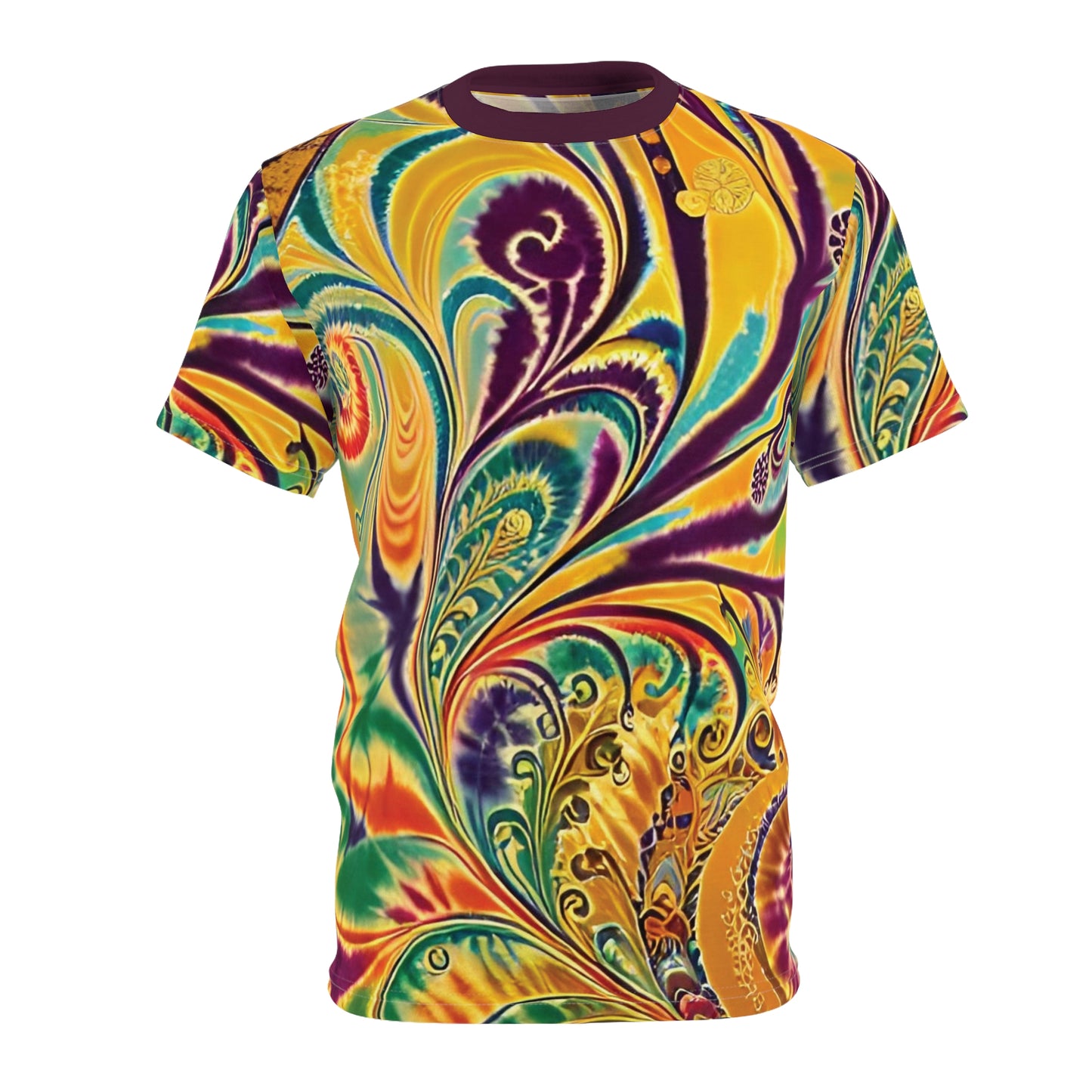 Radiant Swirl Men's Cut & Sew Tee (AOP)