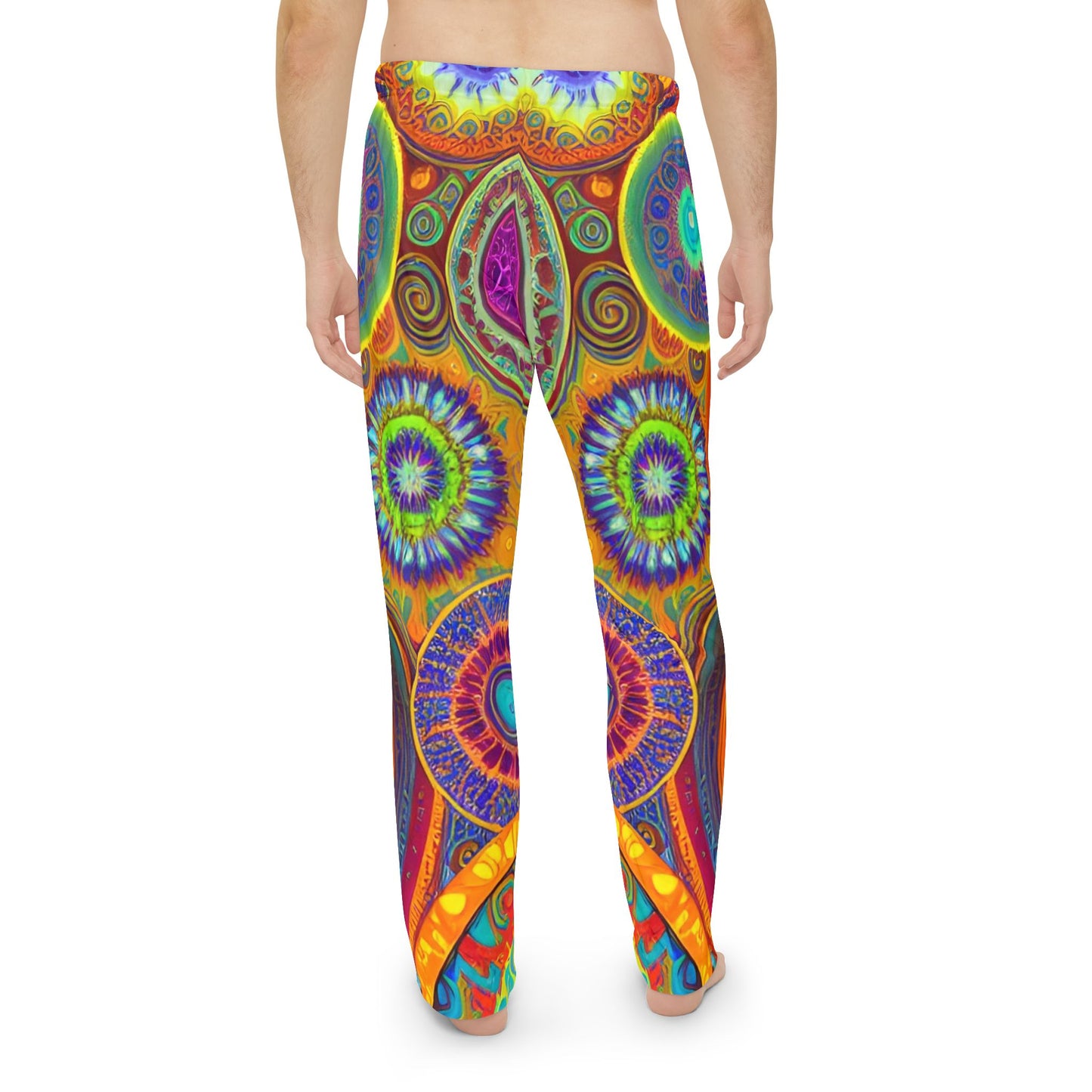 Prismatic Bloom Men's Pajama Pants (AOP)