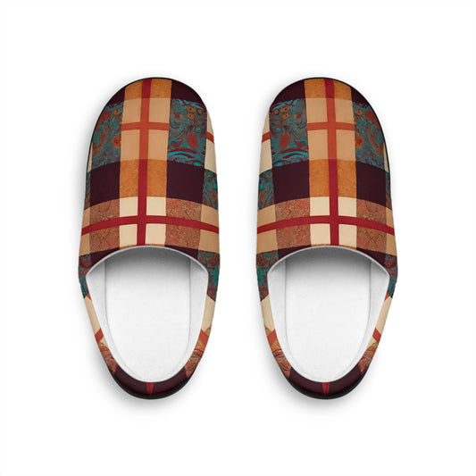 Flowers & Plaid Women's Indoor Slippers