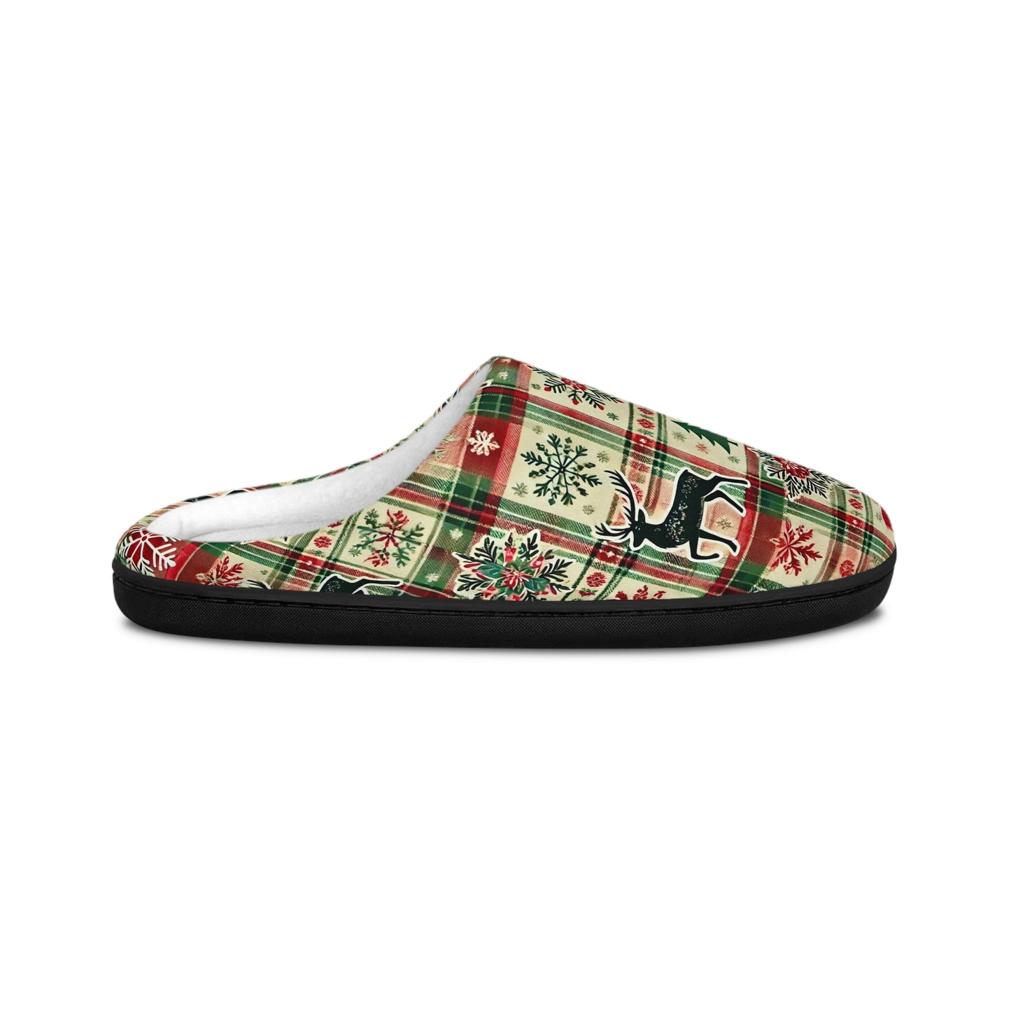 Evergreen Stag Plaid Women's Indoor Slippers