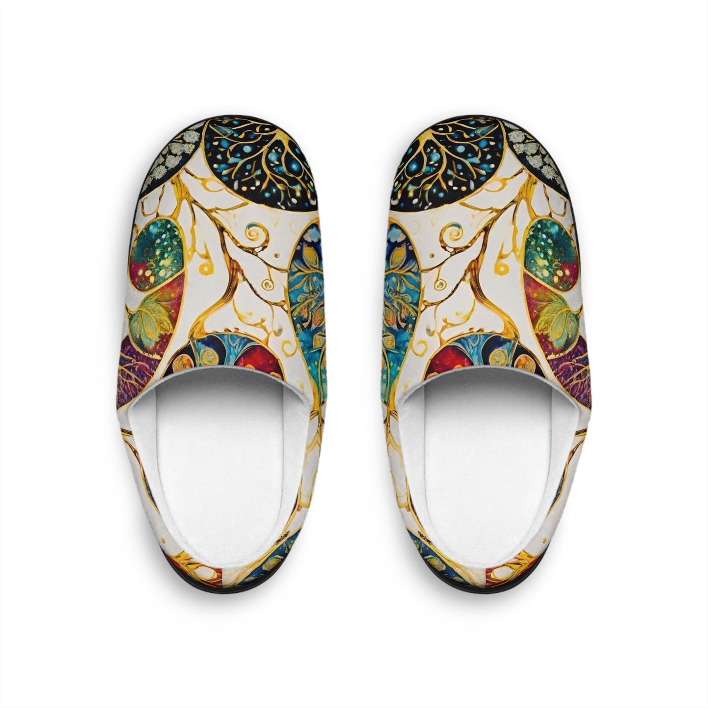 Golden Bloom Women's Indoor Slippers