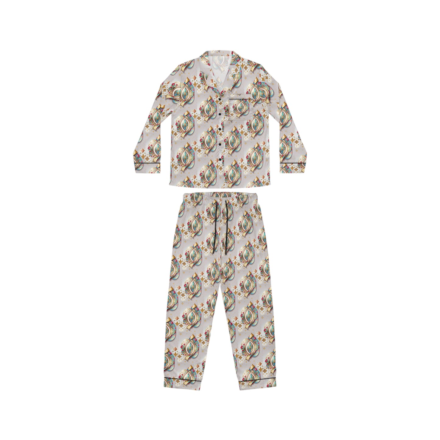 Royal Spades Women's Satin Pajamas (AOP)