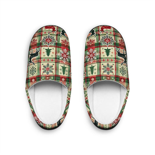 Evergreen Stag Plaid Men's Indoors Slippers