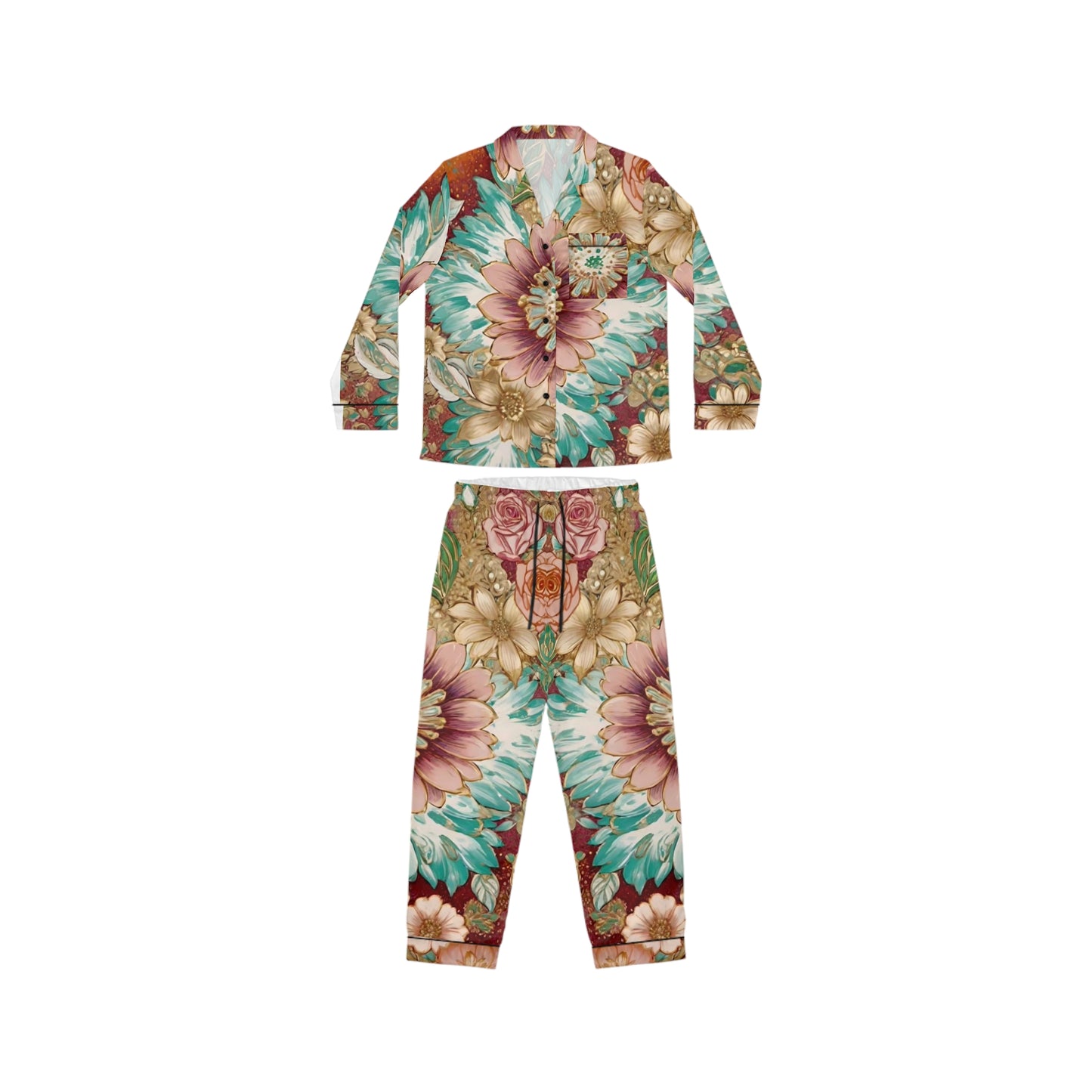 Flora Dream Women's Satin Pajamas (AOP)