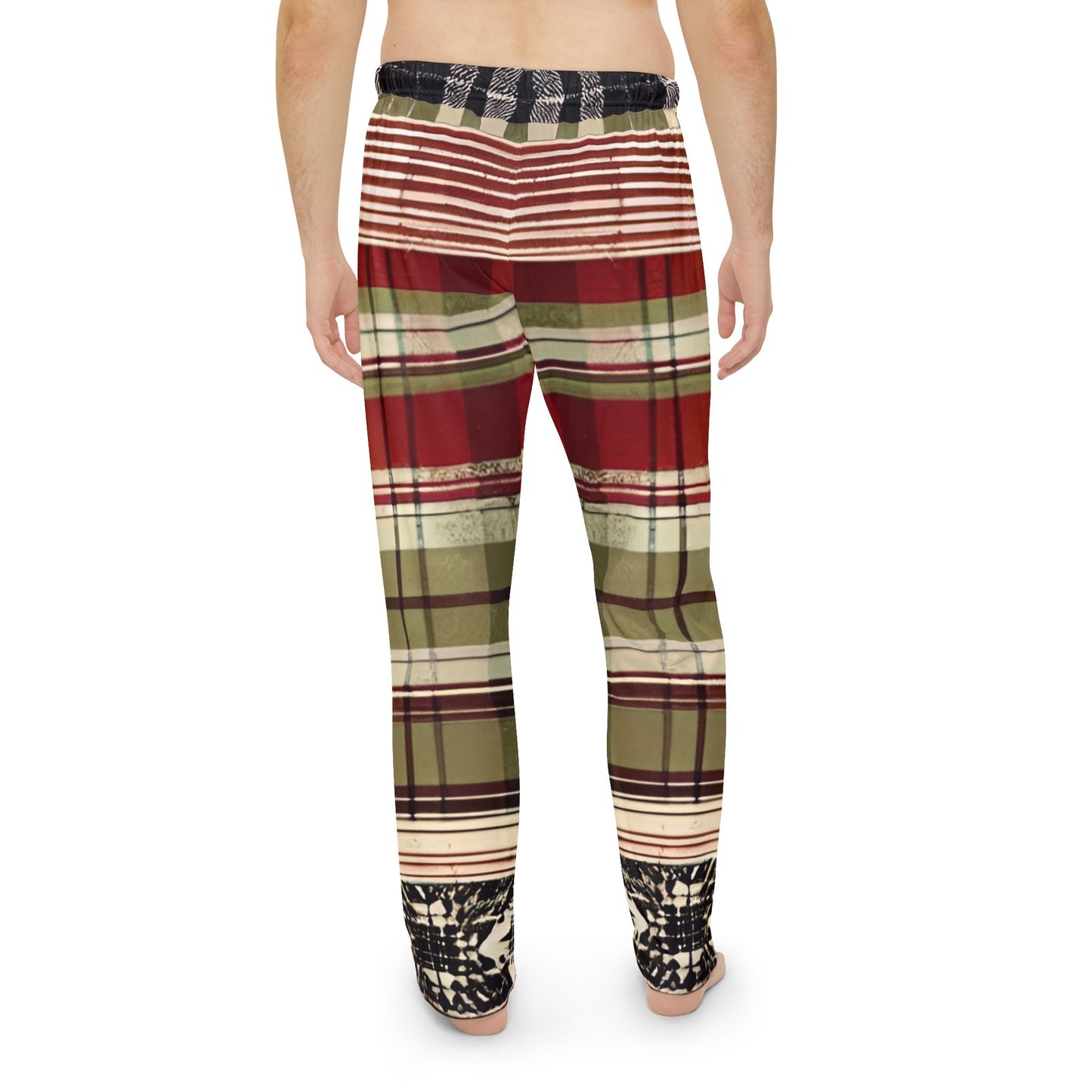 Between the Lines Plaid Men's Pajama Pants (AOP)