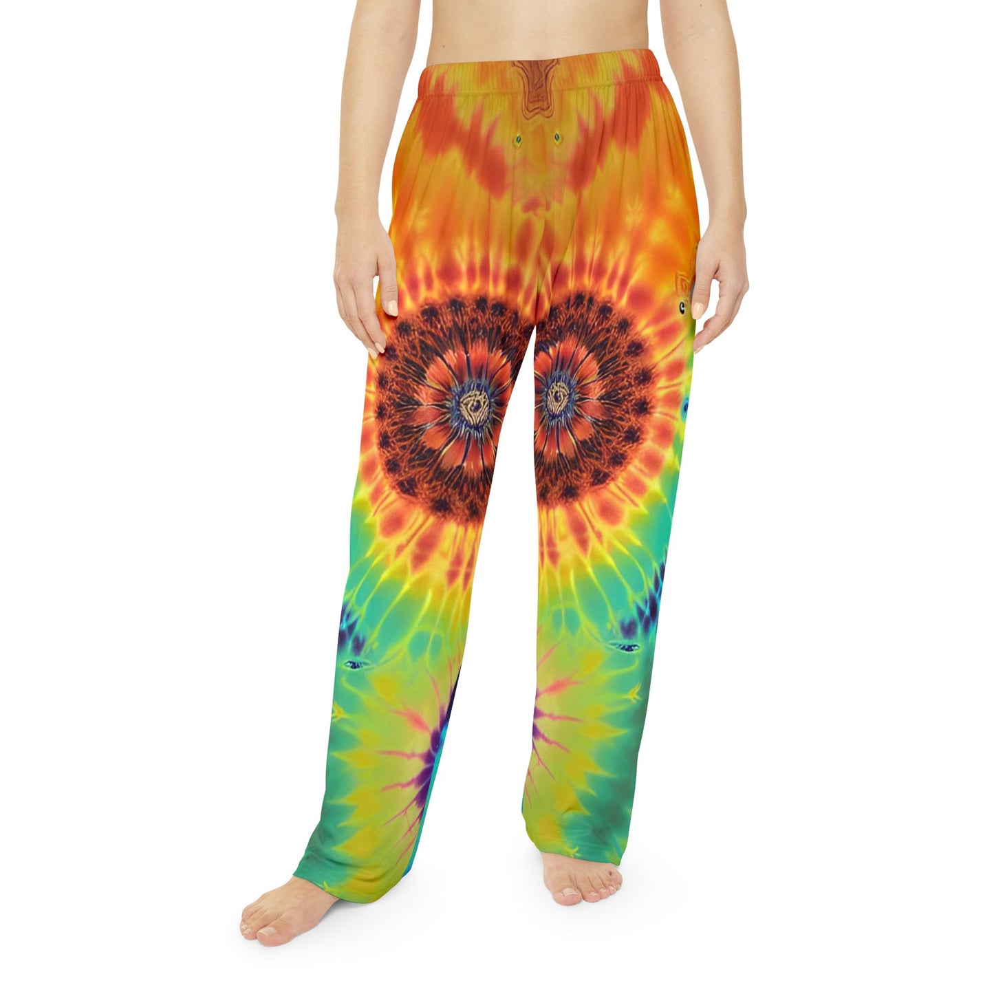 Rainbow Swirl Women's Pajama Pants (AOP)