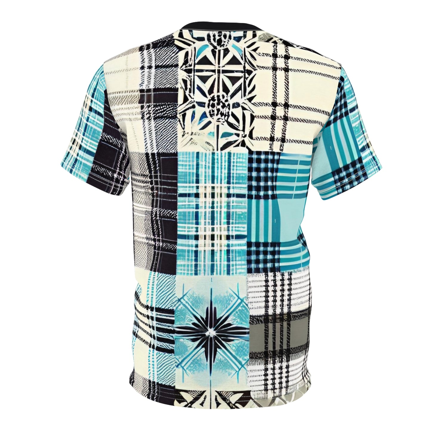 Arctic Blast Plaid Men's Cut & Sew Tee (AOP)