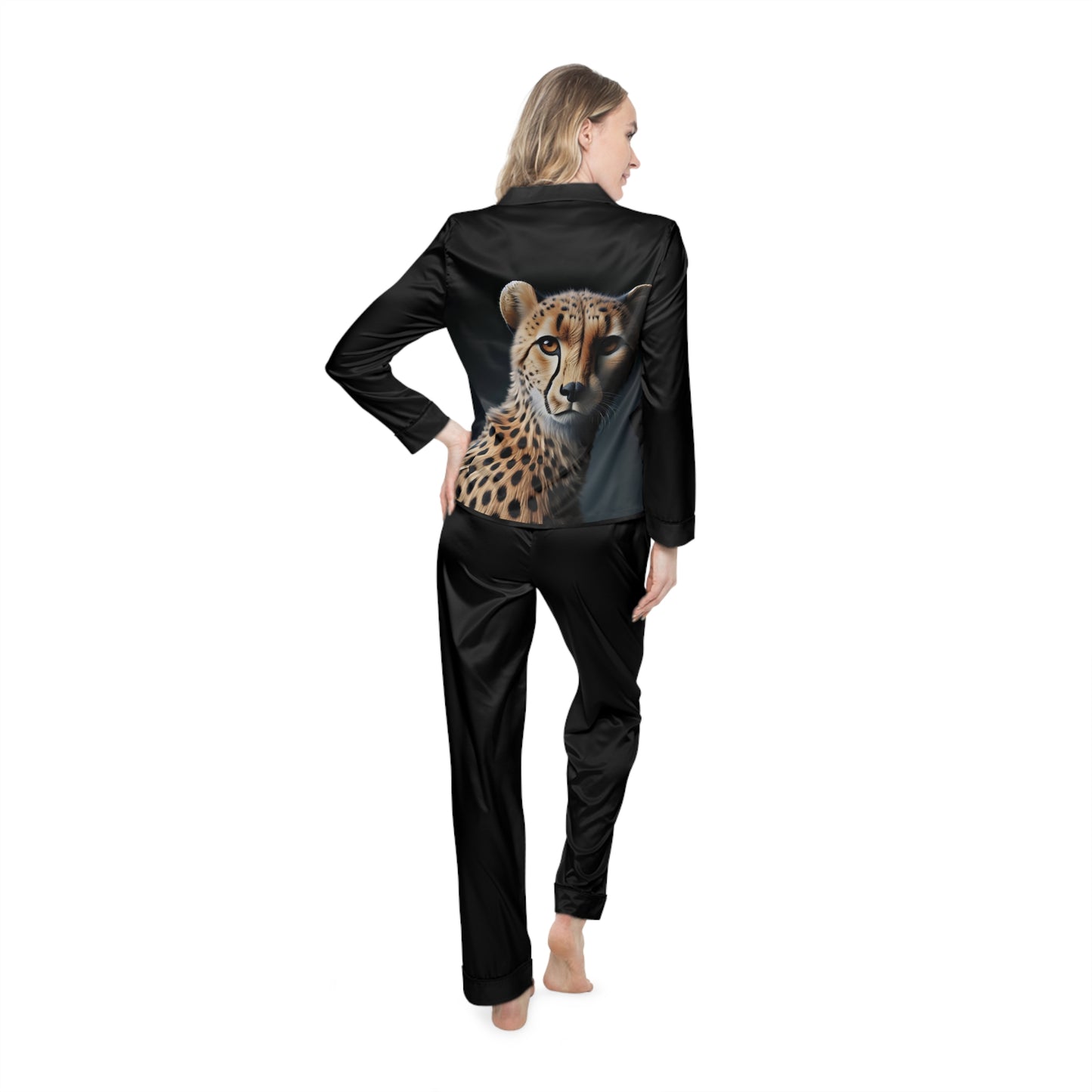 Cheetah Women's Satin Pajamas (AOP)