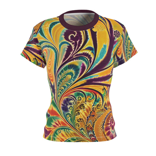 Radiant Swirl Women's Cut & Sew Tee (AOP)