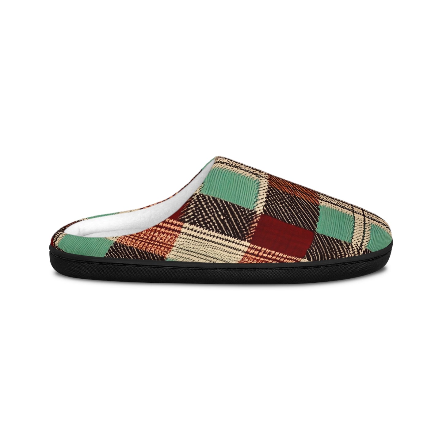 Burgundy Creek Plaid Men's Indoor Slippers