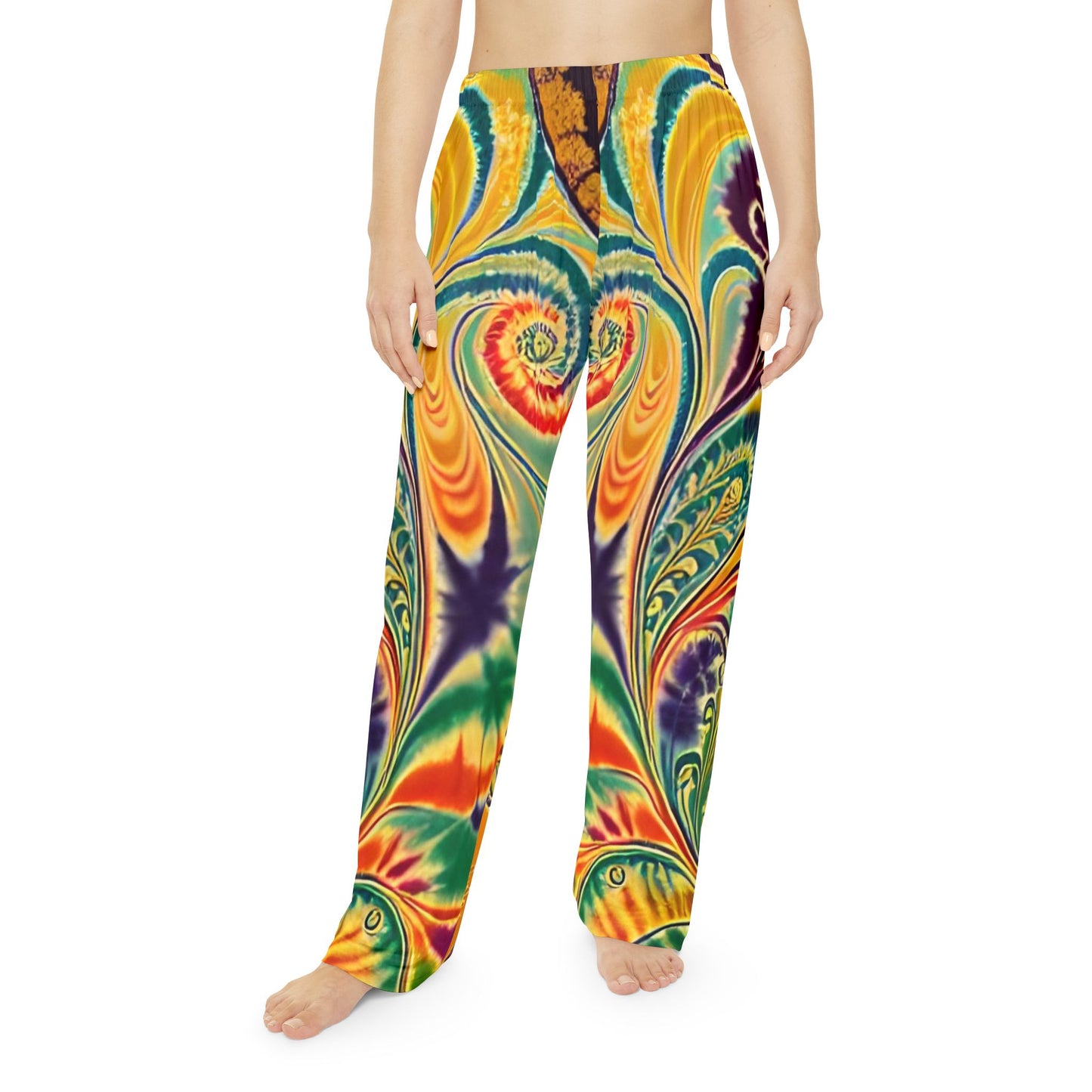 Radiant Swirl Women's Pajama Pants (AOP)