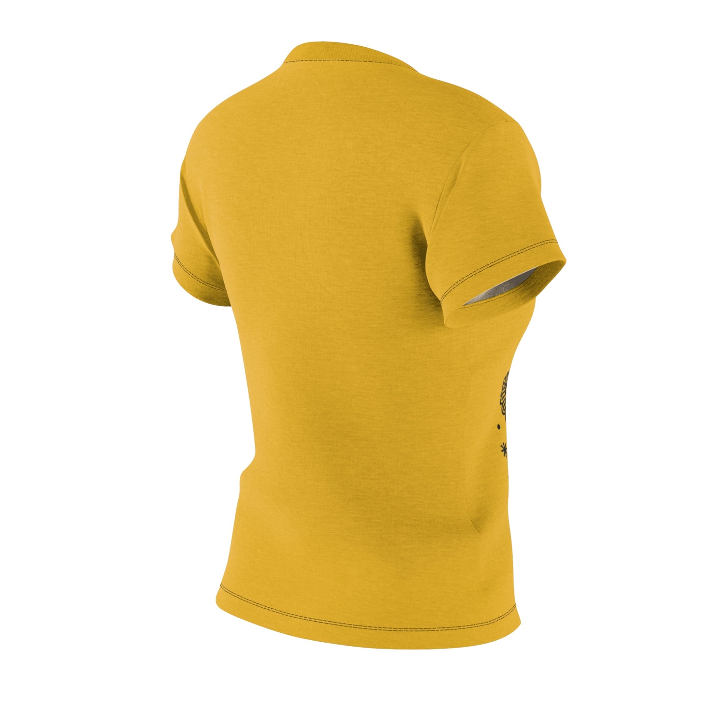 Snowflake - Yellow Women's Cut & Sew Tee (AOP)