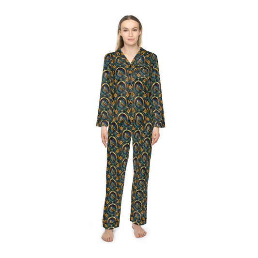 Perched Women's Satin Pajamas (AOP)