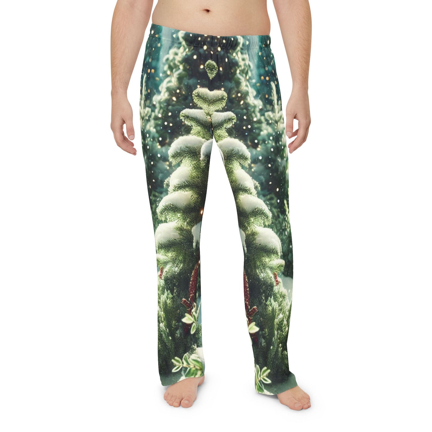 Frosted Forest Men's Pajama Pants (AOP)