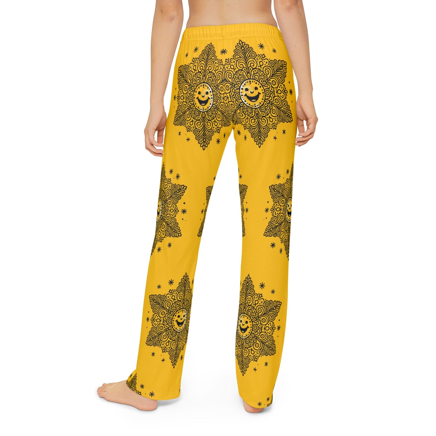 Snowflake - Yellow Kids Pajama Pants (AOP)