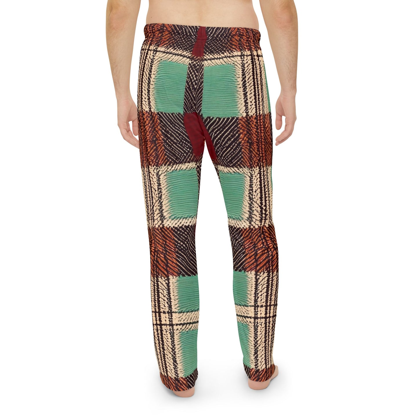 Burgundy Creek Plaid Men's Pajama Pants (AOP)