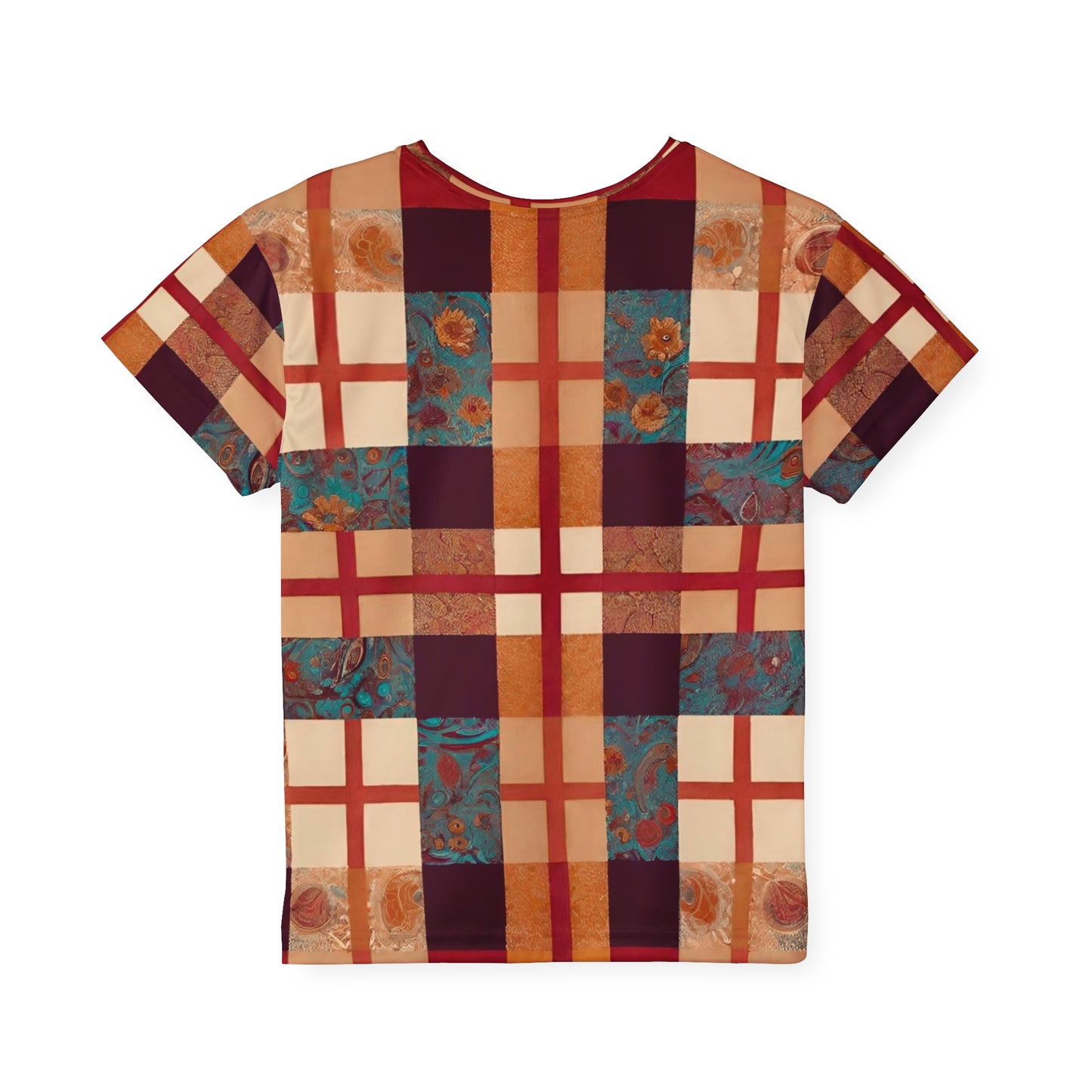 Flowers & Plaid Kids Sports Jersey (AOP)