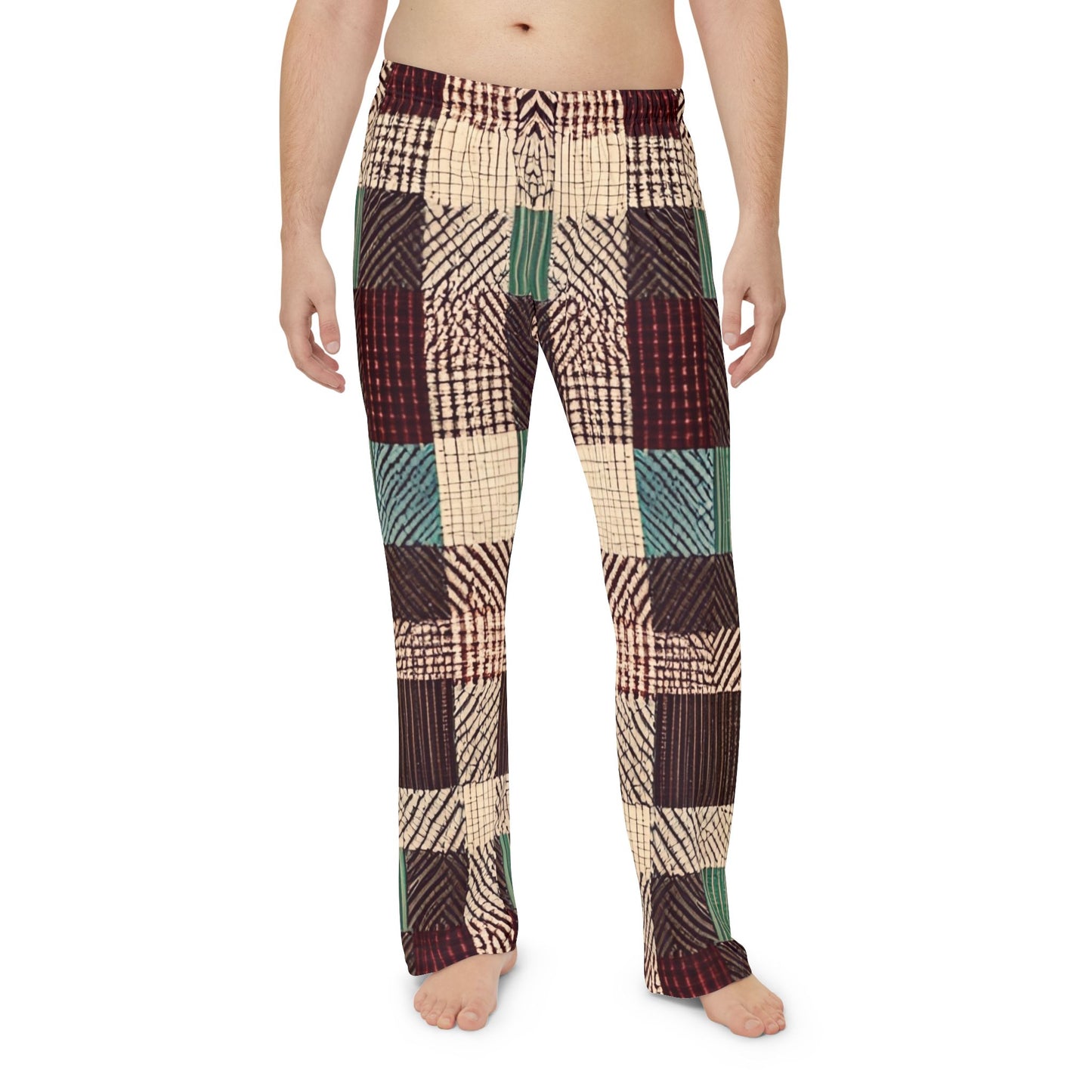 Cabin Retreat Plaid Men's Pajama Pants (AOP)