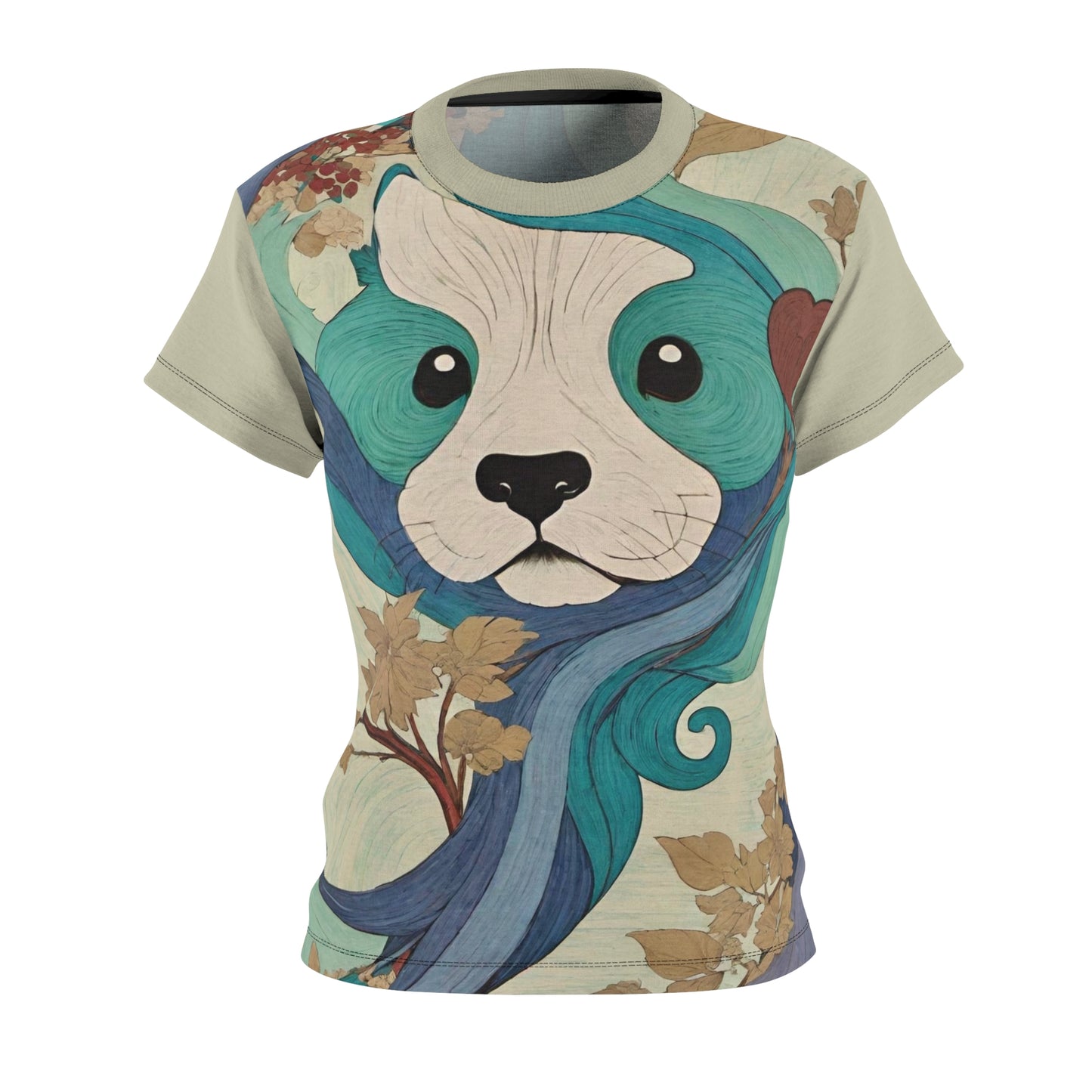 Peaceful Pup Women's Cut & Sew Tee (AOP)