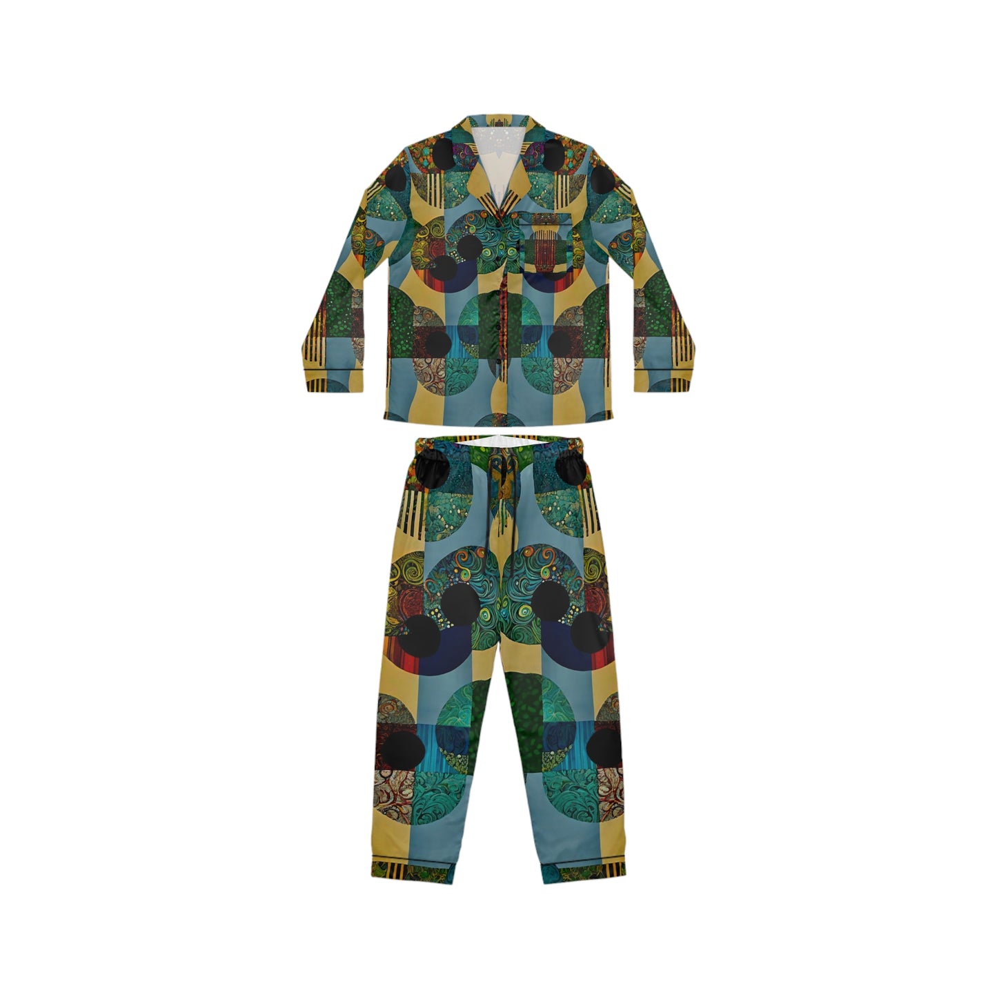 Future Plans Women's Satin Pajamas (AOP)