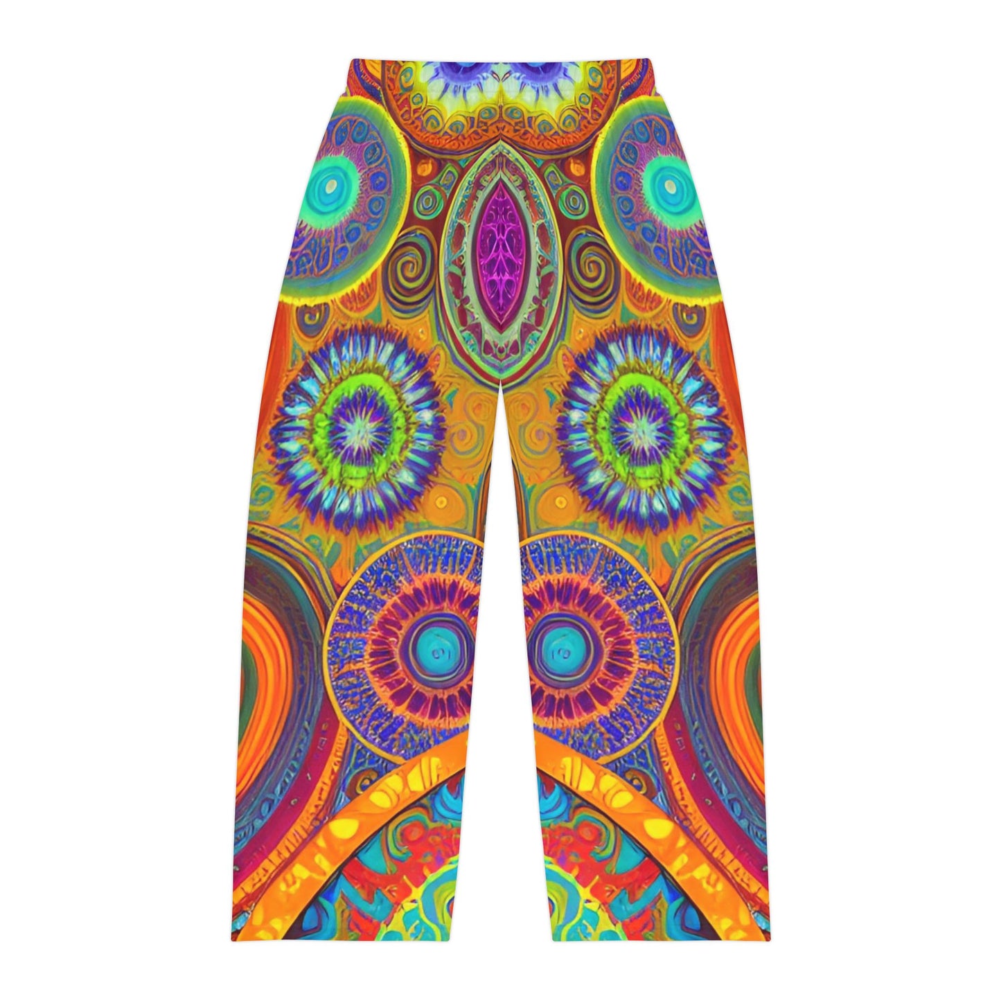 Prismatic Bloom Men's Pajama Pants (AOP)