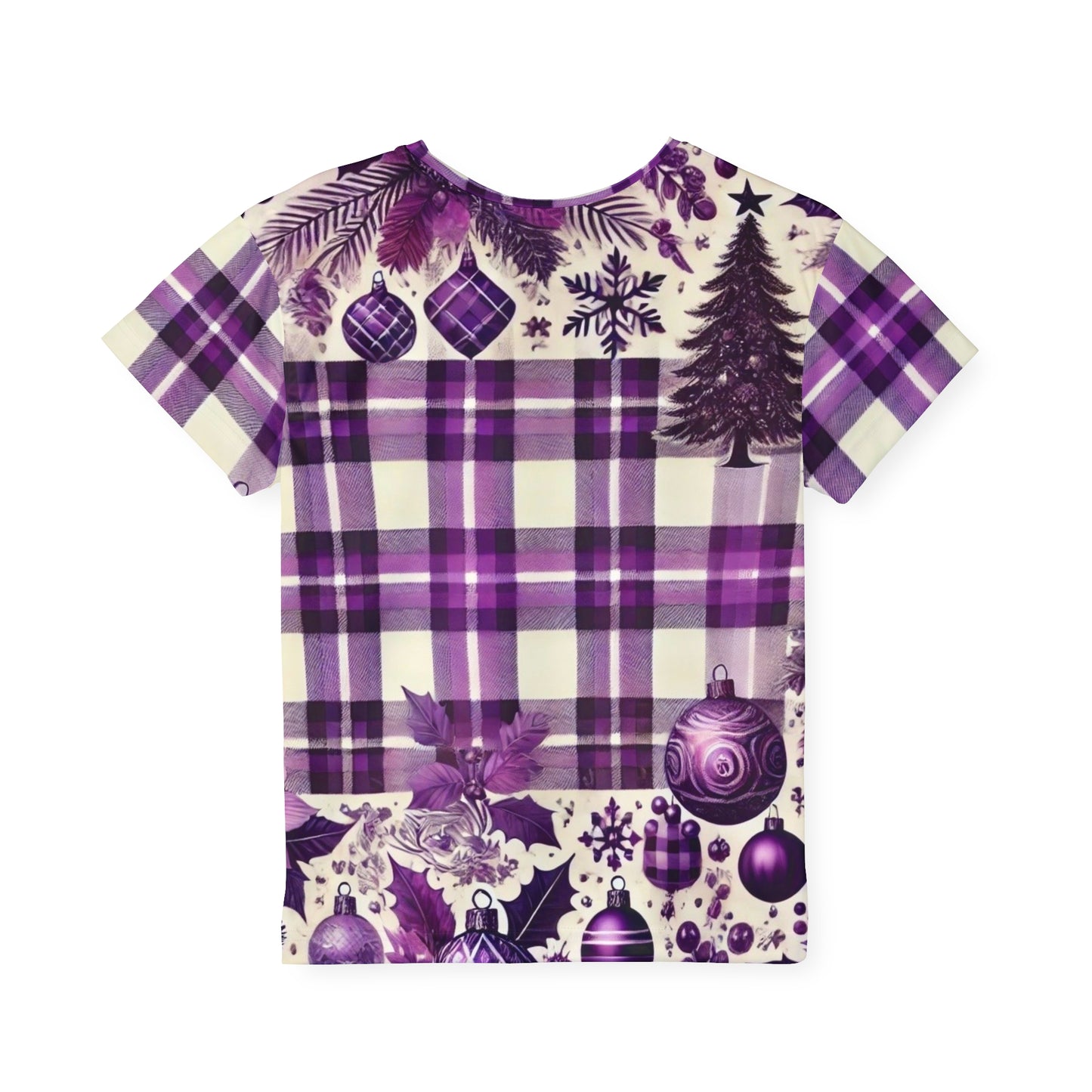 Icy Grape Plaid Kids Sports Jersey (AOP)