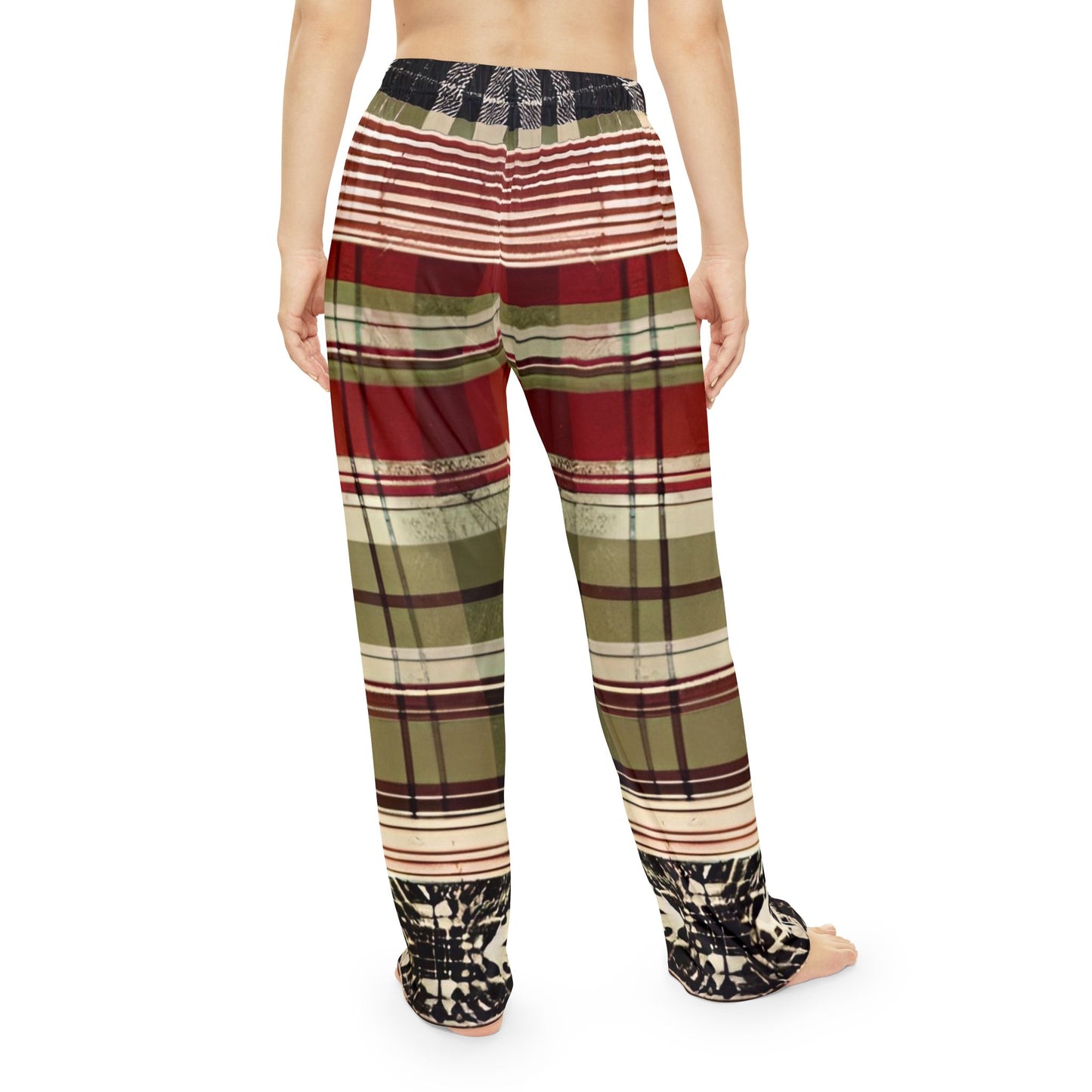 Between the Lines Plaid Women's Pajama Pants (AOP)